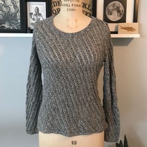 Eileen Fisher diagonal open stitch sweater